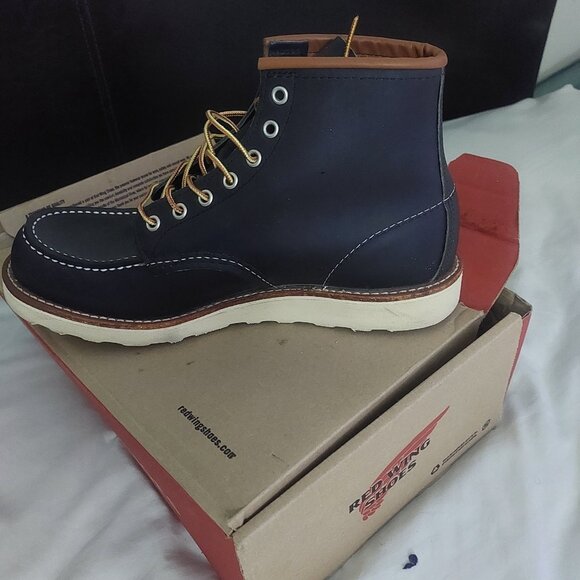 Red wing shoes navy 6" MOC size 10 FOR Men - Picture 2 of 11